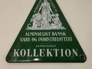 Emaljeskilt, Trekantet, grøn