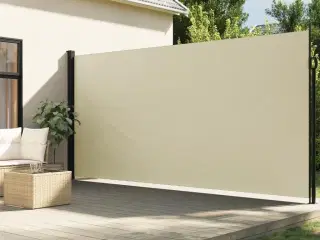 Sidemarkise 200x500 cm sammenrullelig cremefarvet