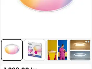 WiZ SuperSlim LED-loftlampe RGBW Ø54cm hvid