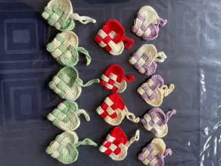 Julepynt - Hæklede julehjerter