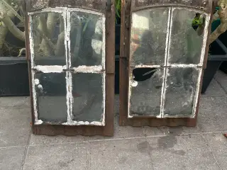 gamle jern  tag  vindue. 