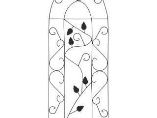 Plantestativer 3 stk. 40x100 cm jern sort