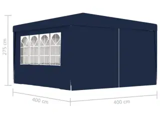 Festtelt med sidevægge 4x4 m 90 g/m² blå