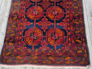 Ægte håndknyttet uldtæppe 95 x 150 cm