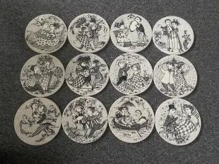 Bjørn Wiinblad platter (Alle 12)