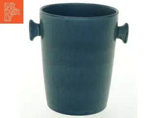 Søholm isspand i smuk blå harpeglasur ærmed ører (str. H 14 cm ø. 11 cm)