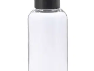 Klare plastflasker med sort låg 50 ml (100 stk.)