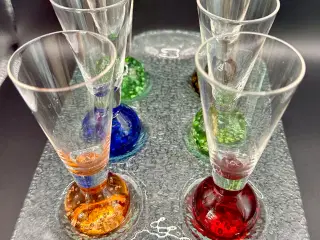 Vintage shotglas sæt med fad