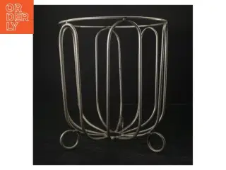 Metal Frugt Skål Trådkurv på fod (str. H 25 cm ø. 22 cm)