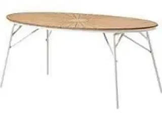 Kerteminde teak - nonwood havebord 180x90 cm, hvidt stel