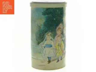 Børnenes Bryllup- Gammel fransk metal kagedåse (str. 20 x 11 cm)