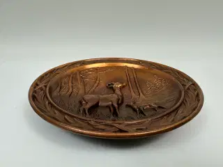 Vintage bronze platte 'Mors dag 1971'