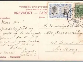 Julemærke 1907 på Postkort