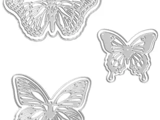 Sommerfugl Skære- og Prægeskabelon - 3 Størrelser