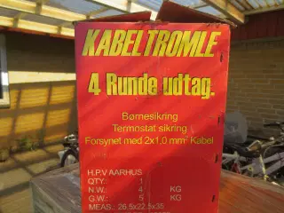 1 stk Kabeltromle/Forlængerledning 25 mtr