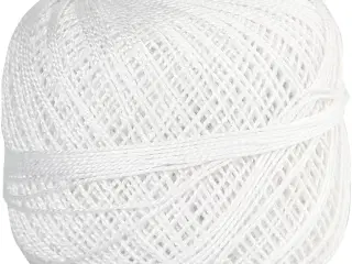 Merceriseret Bomuldsgarn, hvid, 20g/ 1 ngl.