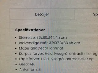 Skab på hjul med lås til f. eks omklædningsrum 