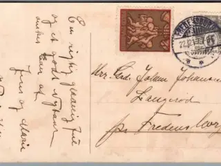 Julemærke 1917 på Postkort