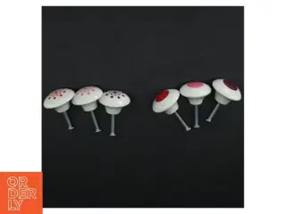 6 Anne Black-keramikknopper (str. Ø. 4,5 cm)