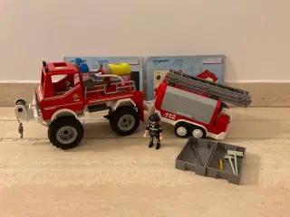 Playmobil brandbil og brandtrailer