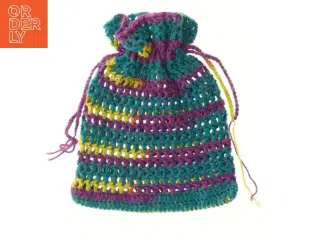 Hæklet opbevaringspose (str. 25x20 cm)