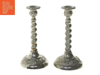 Antikke lysestager (str. 19,5 cm)