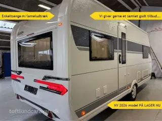 2026 - Hobby Excellent Edition 540 UL NU PÅ LAGER, NY 2026 MODEL, populær enkeltsengs-vogn. Sønderjyllands aut. HOBBY forhandler.