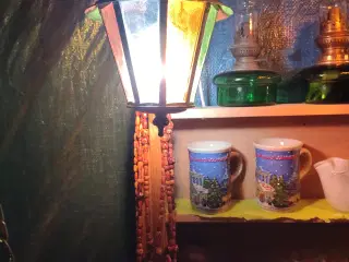 mesing med kulørteglas