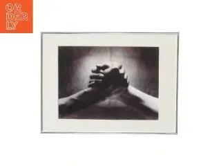 Foto kunst med håndtryk i ramme (str. 29,5x40 cm)