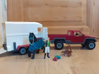 Schleich Pick- up truck med hestetra