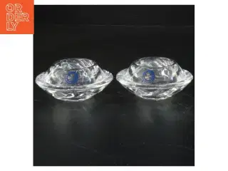 Klare glas lysestager fra Royal Copenhagen (str. 4 cm)