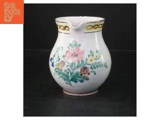 Keramikkande med blomsterdesign (str. Ø 9,5 cm længde 14 cm)
