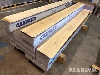 Lamel Parket gulv Skagen Eg plank hvid matlak