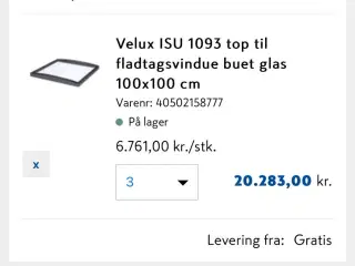 Velux vinduer elektrisk 