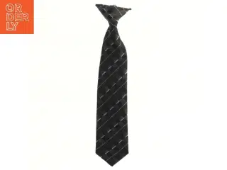 Sort slipse med mønster (str. 27 cm)