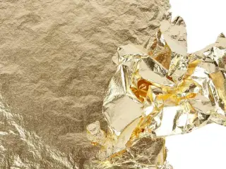 Guld Bladmetal 16x16 cm - 25 ark til dekoration