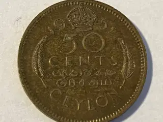 50 Cents Ceyon 1951