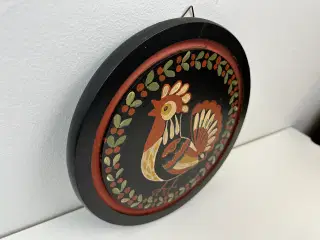vægrelief i træ bemalet (retro)