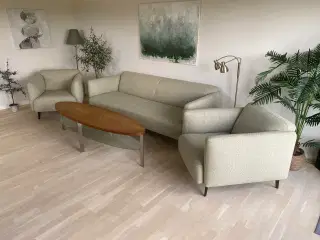 Sofa m 2 lænestole. BoConcept model Modena