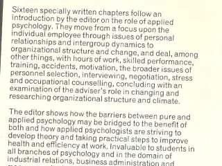 Psychology at Work by Peter Warr