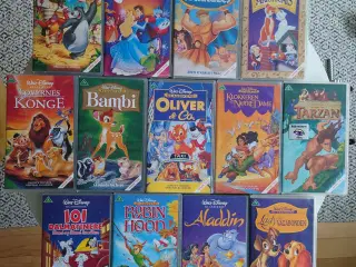 Disney VHS m. danske stemmer + DK & INT klassikere
