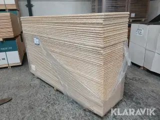 Akustik træbeton 77m2 farve natur, model fin, kant k11