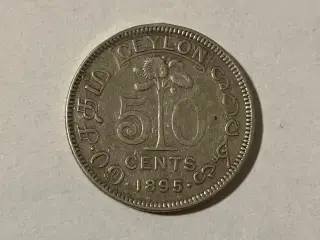 50 Cents Ceylon 1895