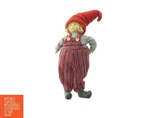 Nissedukke med stribet overalls (str. 40 cm)