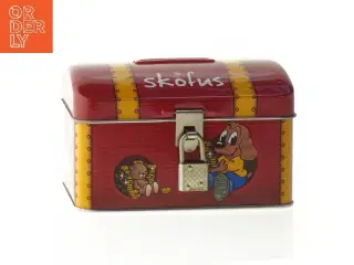 Børne sparebøsse med lås fra Skofus (str. 7x12,5x9 cm)