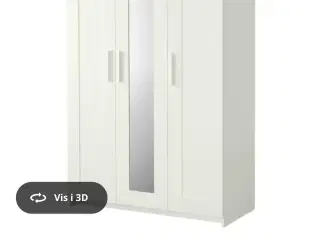 Brimnes garderobeskab med spejl fra IKEA i sort 