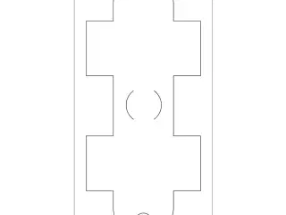 Skæreskabelon, gaveæske, str. 15,2x30,37 cm, tykkelse 15 mm, 1 stk.