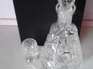 Krystal karaffel med 6 krystalglas