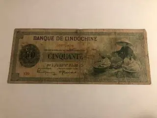 50 Piastres French Indochina 1945