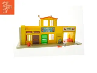 Fisher Price 1970&#39;er butik og garage legetøj (str. 44,5 x 15,5 cm)